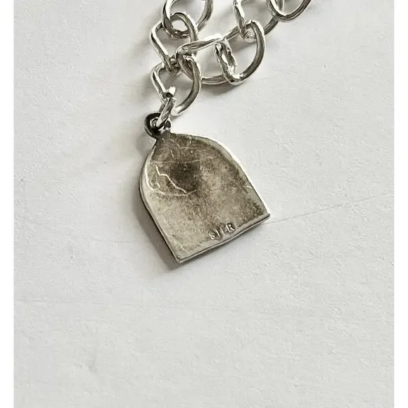 1960s 925 Sterling St. Thomas Aquinas Catholic School Dallas TX 4-Charm Bracelet - Picture 11 of 12